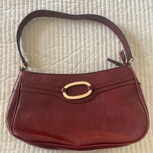 90s Burgundy shoulder bag very aesthetic and Pinterest girl